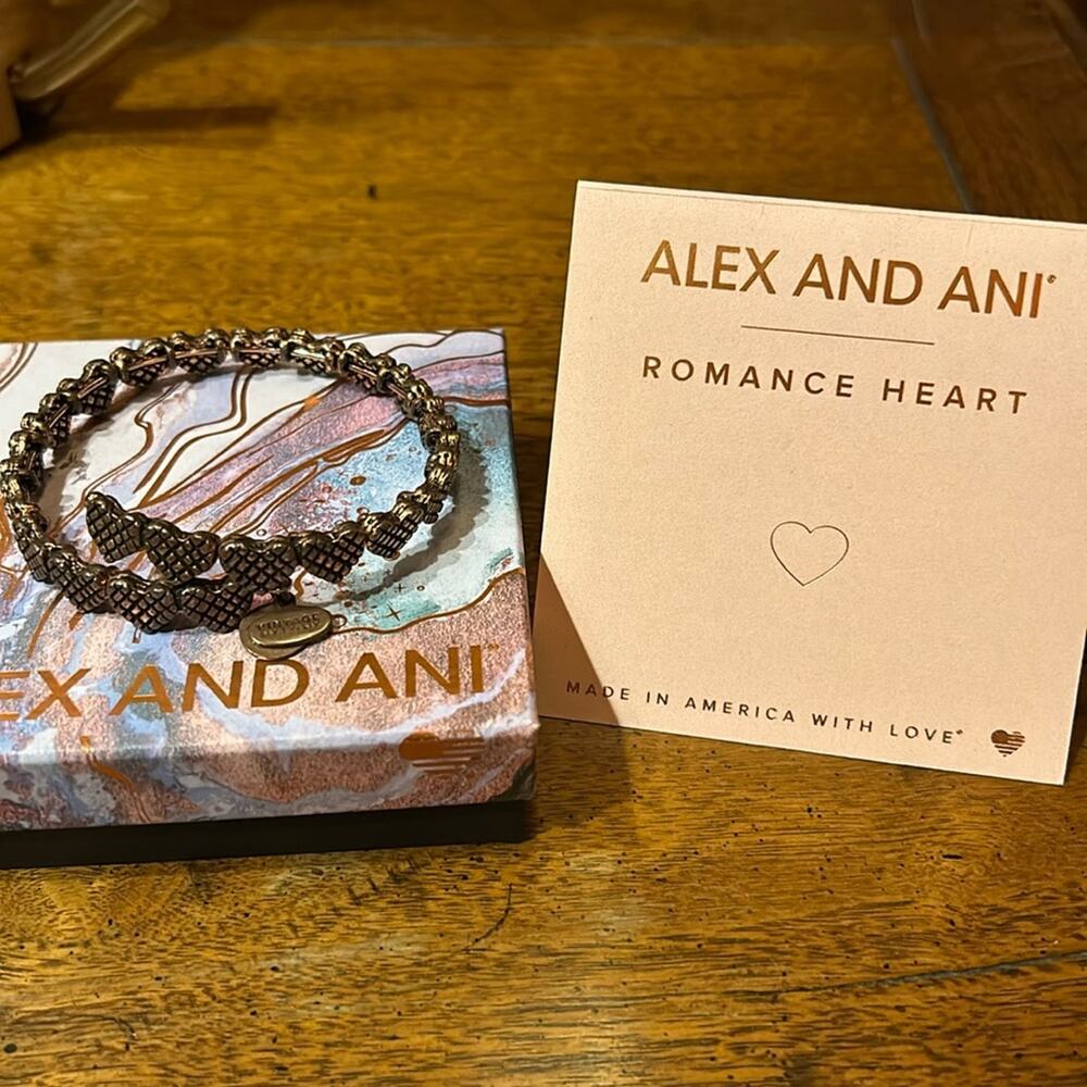 Alex and Ani Romance Heart wrap Bracelet with original box